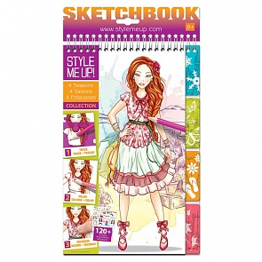 Блокнот дизайнера - 4 Сезона, с наклейками и эскизами (Style Me Up, 1404st)